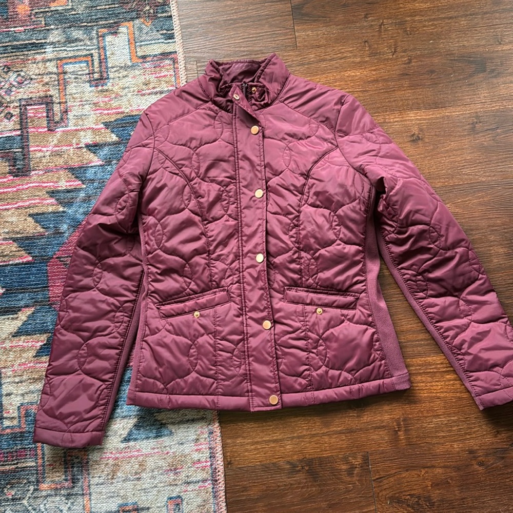 A NEW DAY - maroon coat